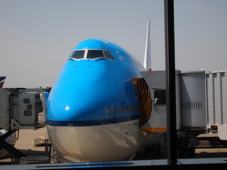 アムステルダムまで向かうKL862便。